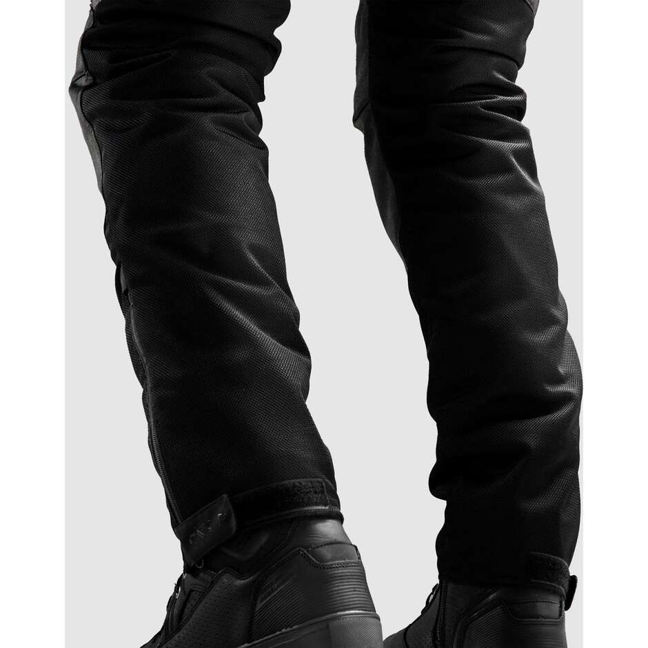 Pantaloni Moto Tessuto Rebelhorn JAX Nero