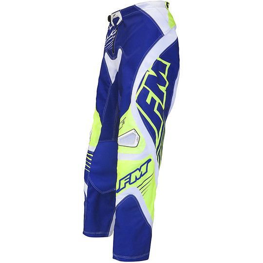 Pants Moto Cross Enduro Racing FORCE X24 FM Blue Yellow Fluo