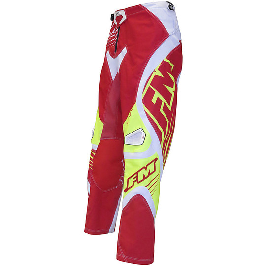 Pants Moto Cross Enduro Racing FORCE X24 FM Red Yellow