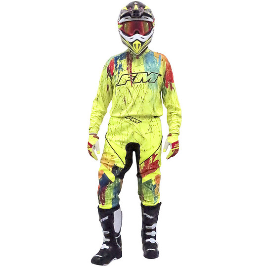 Pants Moto Cross Enduro Racing X24 FM ACTION Fluorescent Yellow