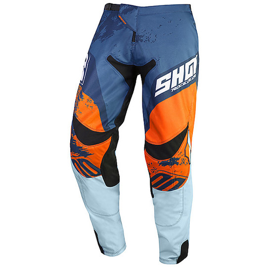 Pants Moto Cross Enduro Shot CONTACT SHADOW Blue Orange