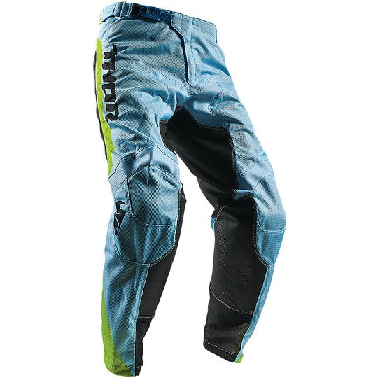 Pants Moto Cross Enduro Thor Pulse Air Profile Powder Blue Lime