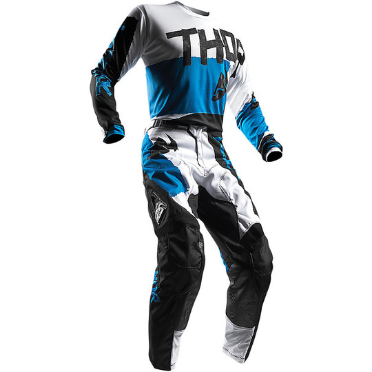 Pants Moto Cross Enduro Thor Pulse Taper 2017 Blue White