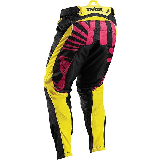 Pants Moto Enduro cross Thor Fuse Air Dazz 2017 Yellow Magenta