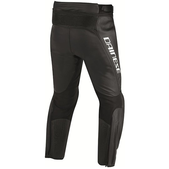 Pants Moto Leather Misano Dainese White Black Red Fluo