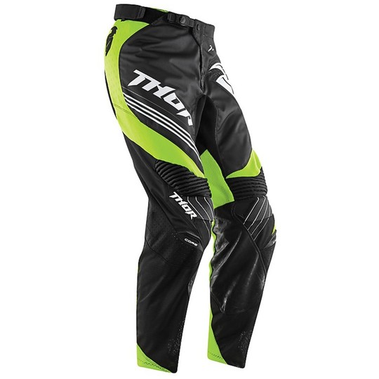 Pants Thor Core Motocross Enduro Bend 2015 Black Green fluorescing