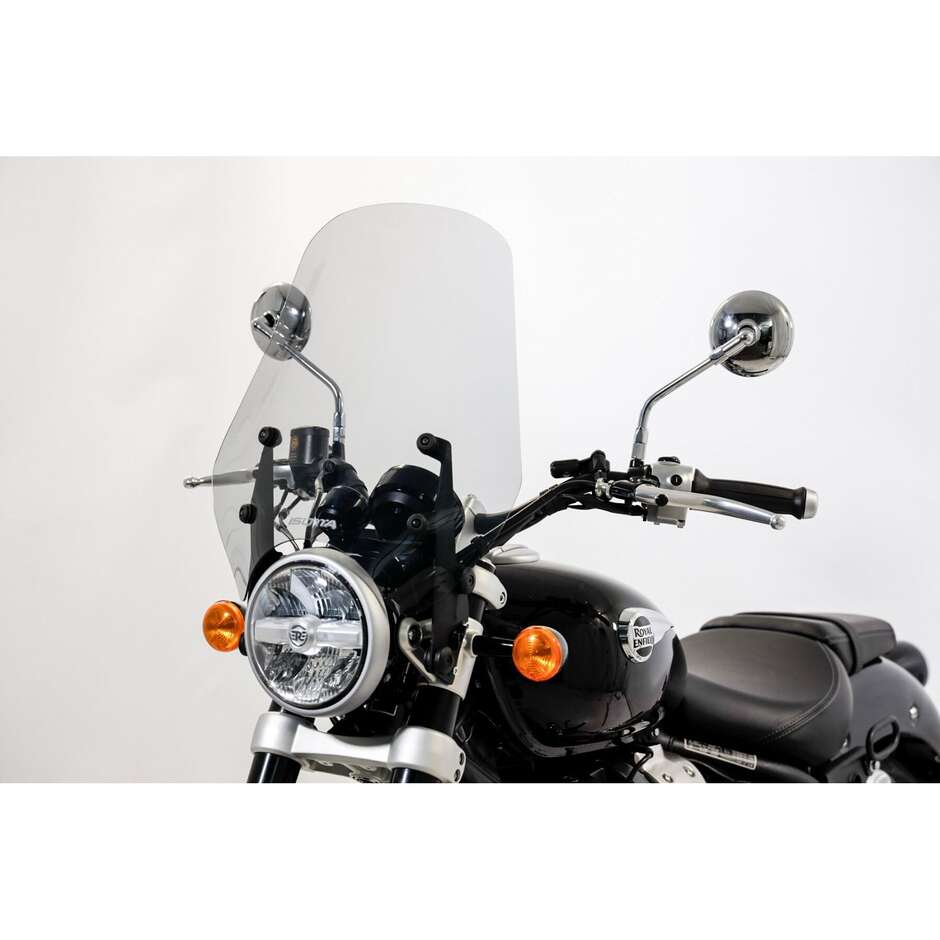 Parabrezza Per Royal Enfield Bullet, Meteor, Classic 350/500 - Trasparente, Anti-Vento E Decorativo - Foto 4