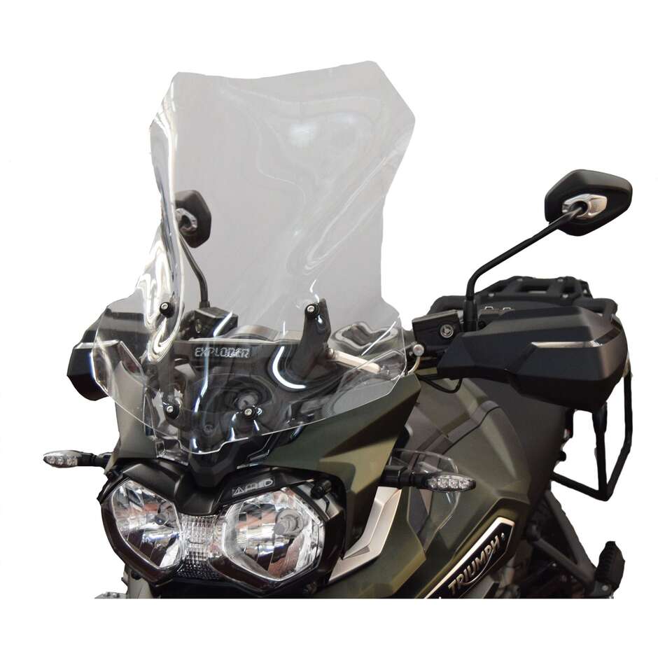 Parabrezza Per Attacchi Originali Triumph Tiger XC Explorer 1200 Fumè Chiaro