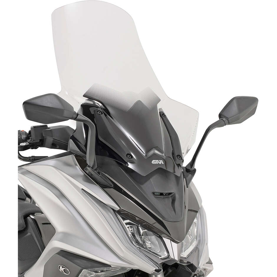 Parabrezza trasparente con paramani Givi D6110ST Per KYMCO AK 550 ETS (17 > 24)
