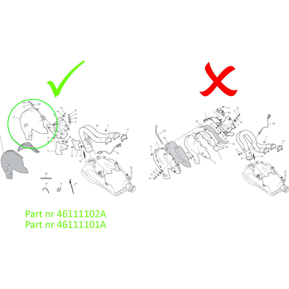 Paracalore posteriore scarico Ducati Panigale V4 e Streetfighter V4 - Carbonio CNC Racing ZA302 Opaco