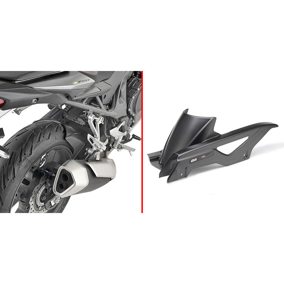 Parafango specifico in ABS colore nero Givi MG1200 Per HONDA CB 750 Hornet (23 > 25)