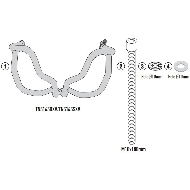Paramotore KN1203 Per HONDA CB 500 Hornet (24 > 25); N taglia un