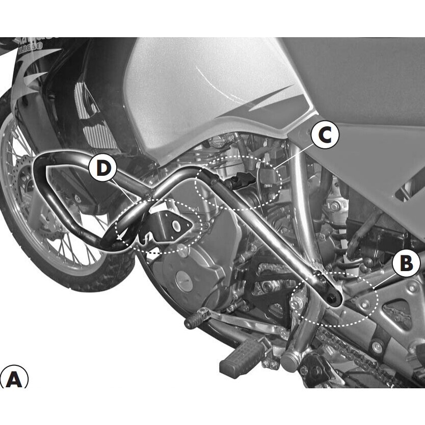 Paramotore Kappa KN421 Per KAWASAKI KLR 650 Enduro (07 > 21)