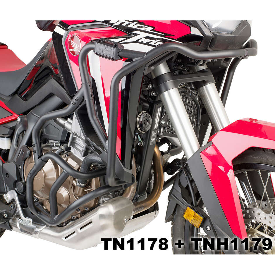 Paramotore tubolare nero Givi TN1178 Per HONDA CRF 1100L Africa Twin (20 > 24); CRF 1100L Africa Twin Adventure Sports (20 > 24) 