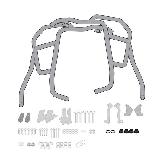 Crashbar GIVI Nero Per Honda CRF1100L Africa Twin - Protezione Motore TN1178 - Foto 4