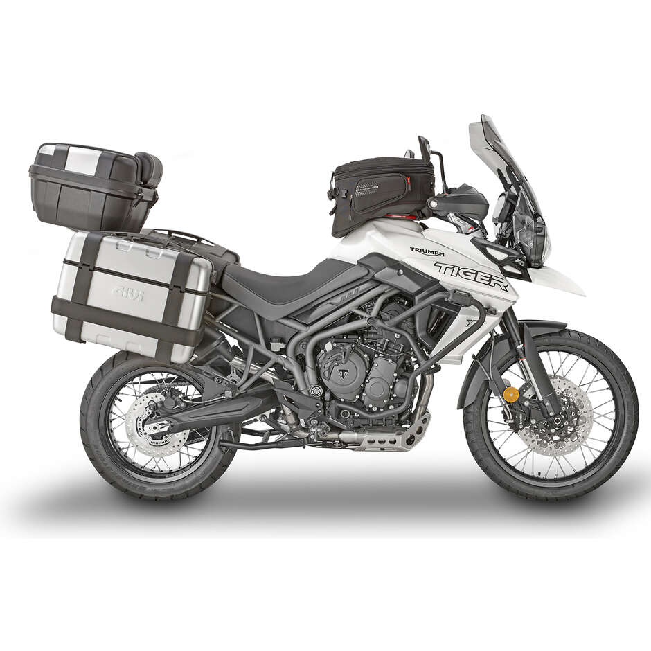 Paramotore tubolare nero Slider integrato Givi TN6409 Per TRIUMPH Tiger 800 (11 > 17); Tiger 800 XC / 800 XR (11 > 19)
