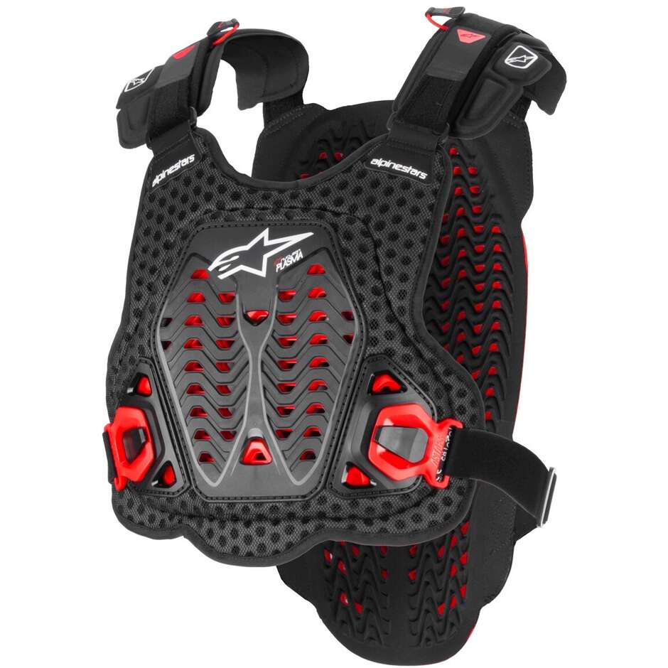 Paraschiena Moto Cross Enduro Alpinestars A-5 PLASMA CHEST PROTECTOR Nero Rosso Bianco