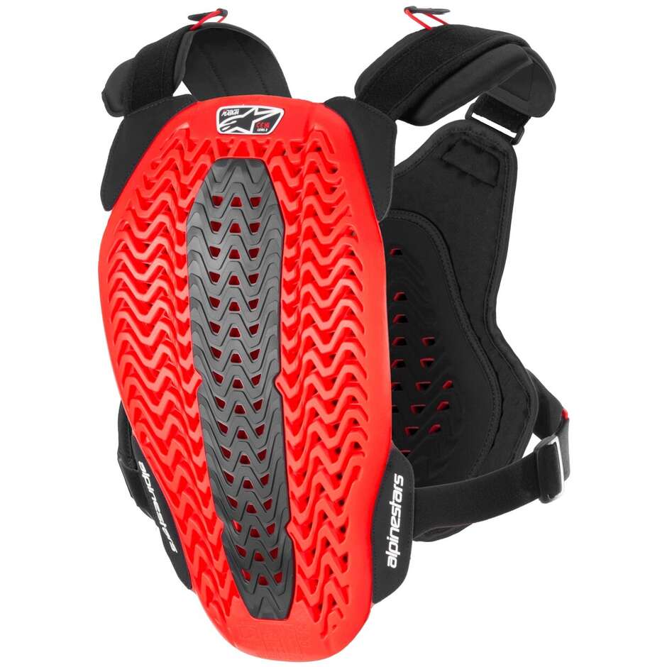 Paraschiena Moto Cross Enduro Alpinestars A-5 PLASMA CHEST PROTECTOR Nero Rosso Bianco