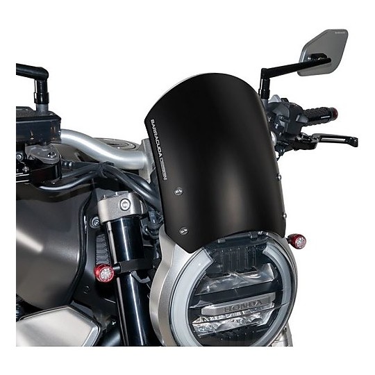 Pare-brise classique en aluminium pour moto Barracuda HN1300-18B noir spécifique pour Honda CB 1000R (2018)