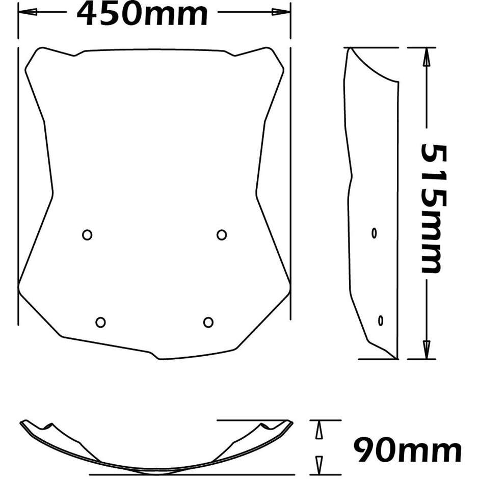 Pare-brise haut Isotta pour BMW R 1200/1250 GS Fumé clair