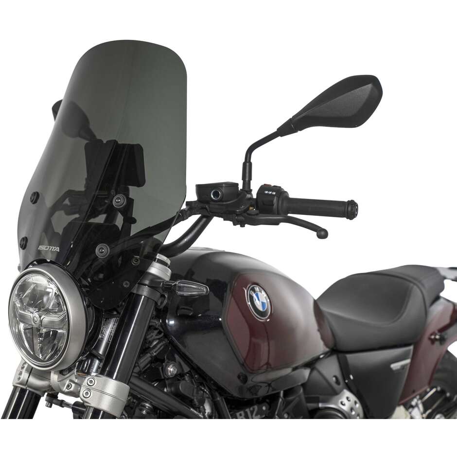 Pare-brise Isotta de protection moyenne pour BMW R12, couleur fumée foncée