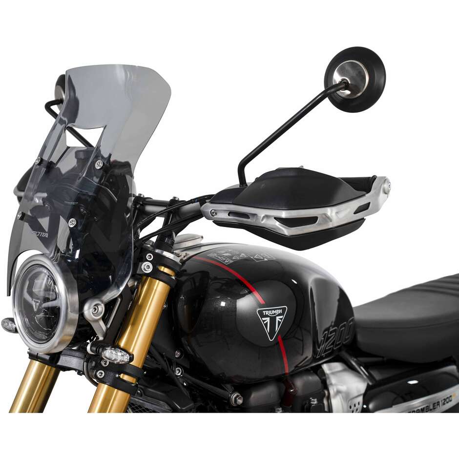 Pare-brise Isotta Endurance Race pour Triumph Scrambler 1200 X / XE, teinte fumée claire
