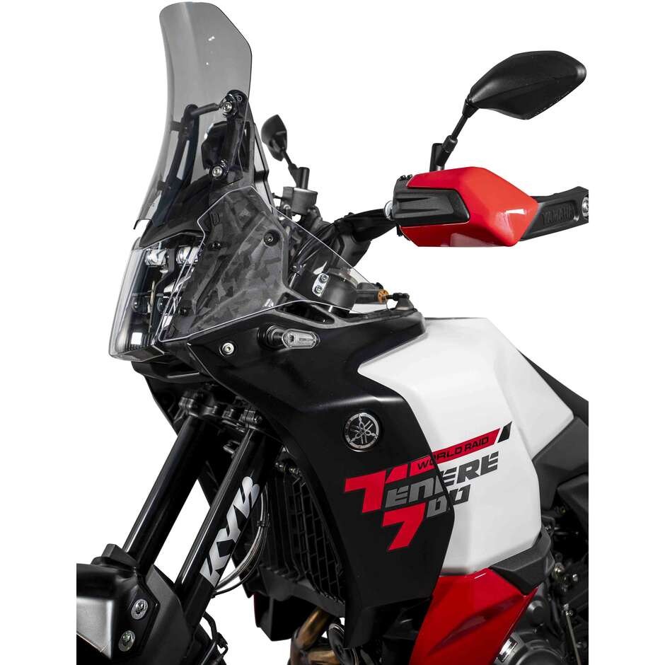 Pare-brise Isotta Factory Evo pour Yamaha Tenerè 700 World Raid à partir de 2026, teinte fumée claire.