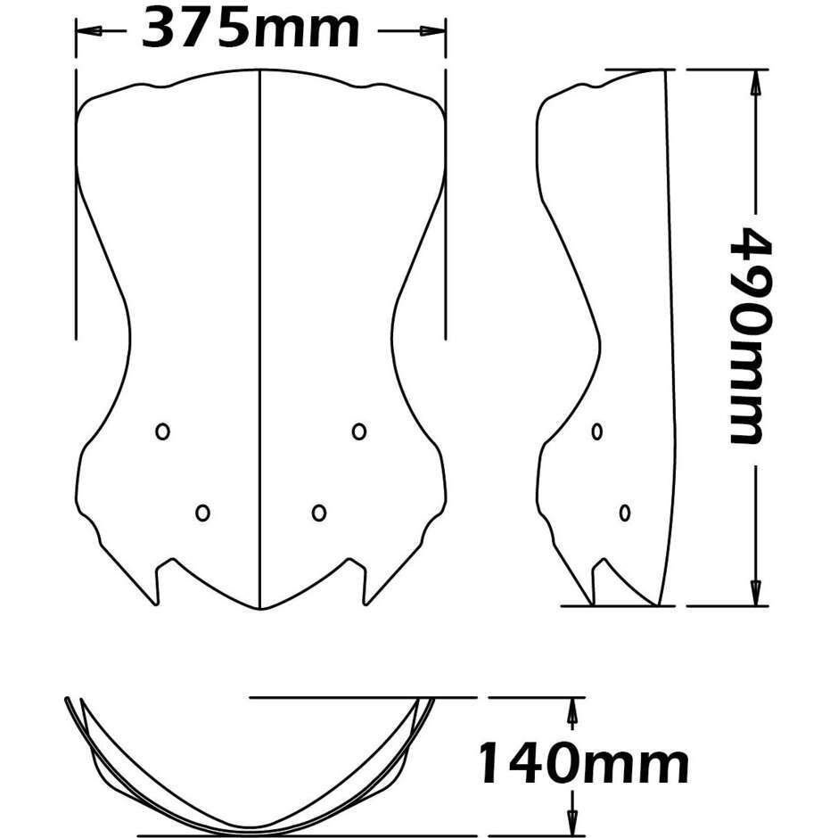 Pare-brise Isotta Low Honda NC700 x 2012 - 2015 - NC 750 2014 - 2015 Transparent