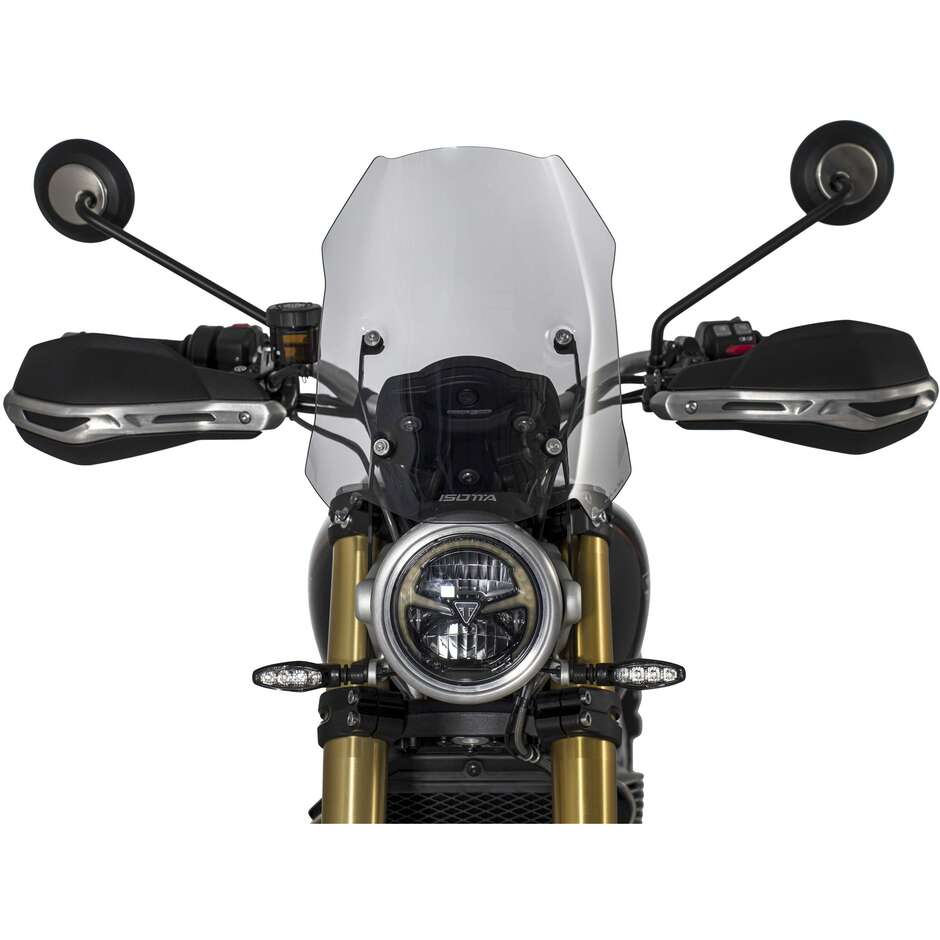 Pare-brise Isotta Rally Plus pour TRIUMPH Scrambler 1200 X/XE (2024-25) , teinte fumée claire
