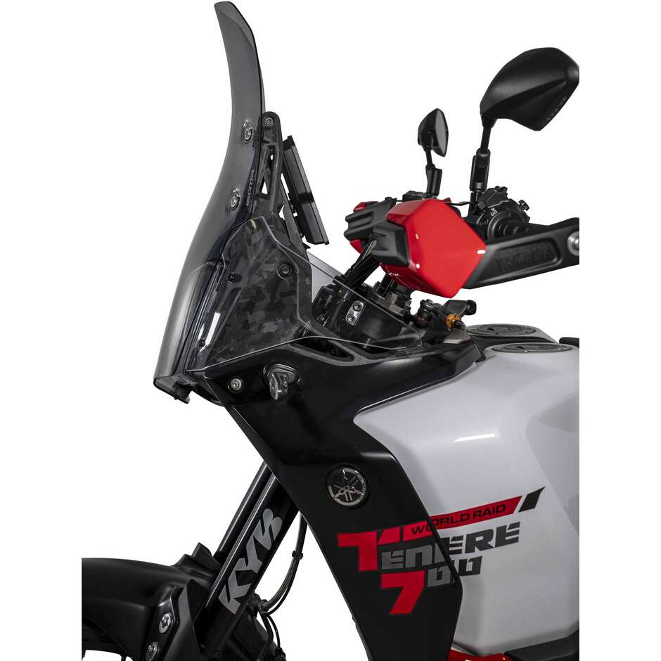 Pare-brise Isotta RSG Rally Raid pour Yamaha Ténéré 700 World Raid à partir de 2026, teinte fumée claire.