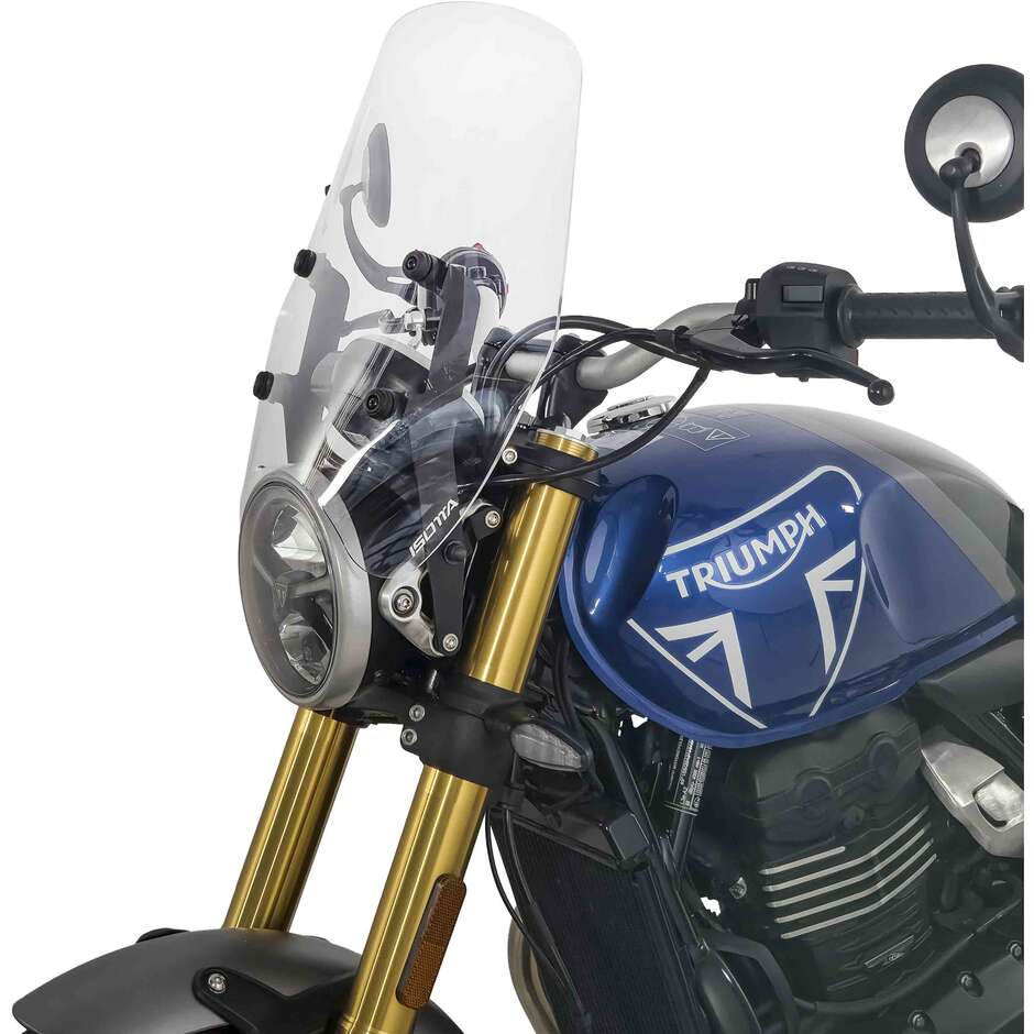 Pare-brise Isotta à protection moyenne pour Triumph Speed 400 2025 Transparent
