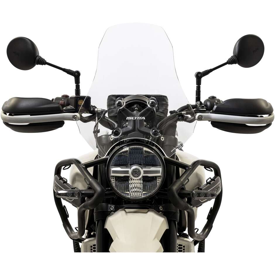 Pare-brise moto Isotta à protection moyenne pour Royal Enfield Himalayan 450 transparent