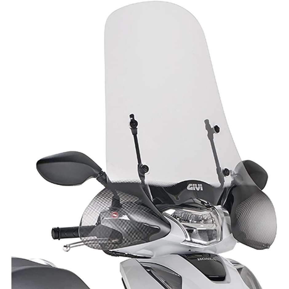 Pare-brise scooter transparent Givi 1117a spécifique pour Honda SH 125i / 150i ABS (2012-16) - SH 125/150 (2017-19)