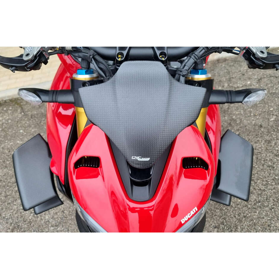 Pare-brise sport en carbone CNC Racing Ducati Streetfighter mat