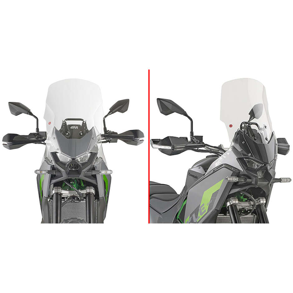 Pare-brise transparent spécifique Givi D4139ST pour KAWASAKI KLE 500 (26) / KLE 500 SE (26)