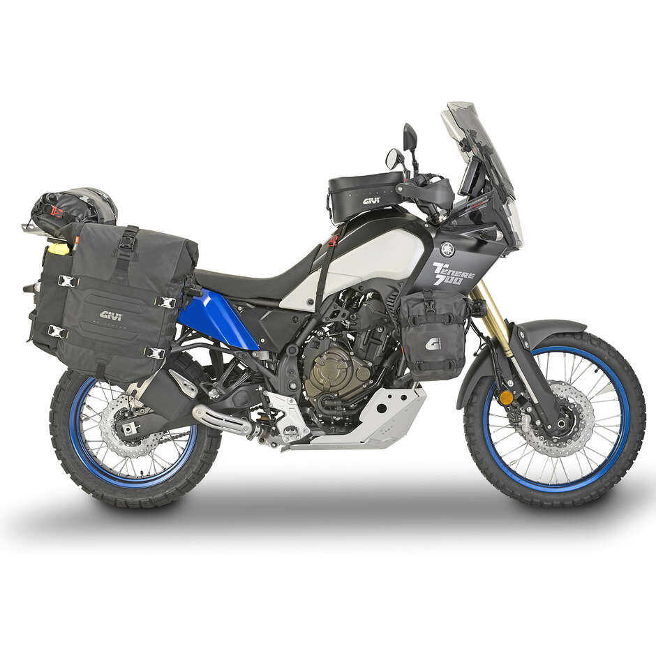 Pare moteur tubulaire noir Curseur intégré Givi TN2145 Pour YAMAHA Ténéré 700 (19 > 20)
