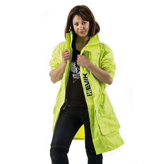 Parka Raincoat Waterproof Windproof Moto Hevik HRj105Y Fluorescent Yellow