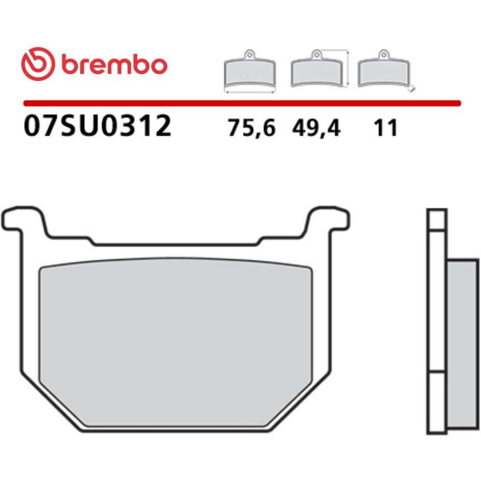 Pastiglie Freno Moto Carbon Ceramic Anteriori Brembo CC 07SU0312 Per SUZUKI GN 250 (1985-1998); GSX ES (1983-1989) e altri modelli