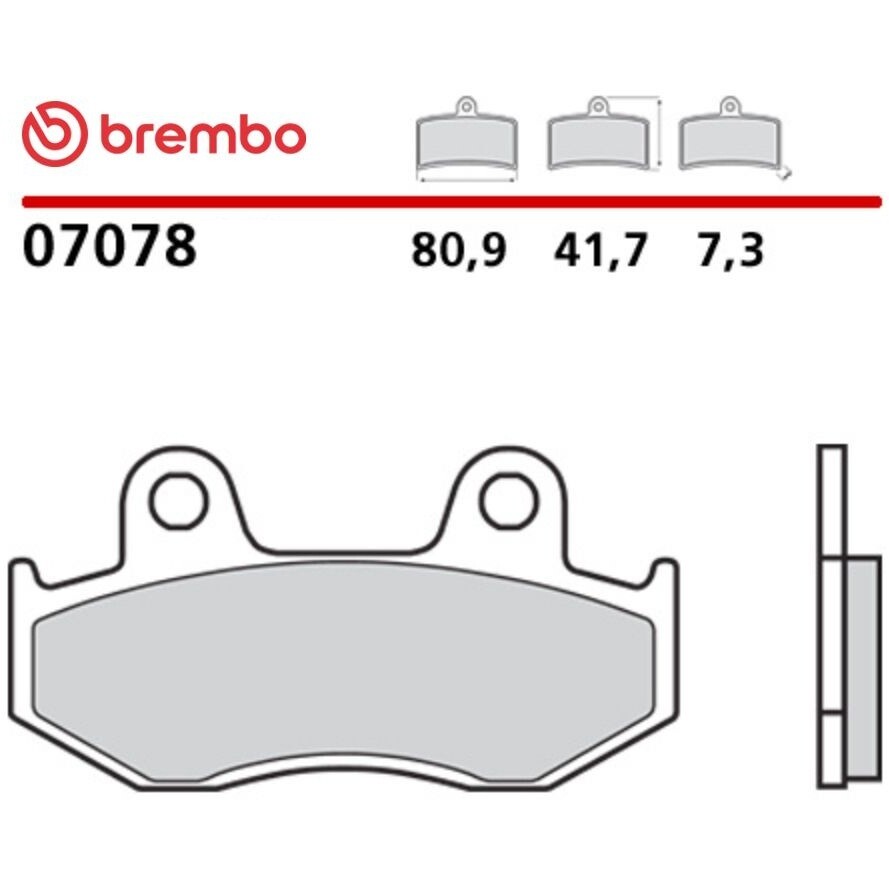 Pastiglie Freno Moto Carbon Ceramic Anteriori Brembo CC 7078 Per HONDA NHX (2010-2016); CH Spacy 125 (1994-1996) e altri modelli
