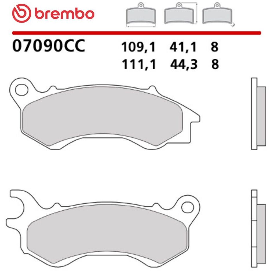 Pastiglie Freno Moto Carbon Ceramic Anteriori Brembo CC 7090