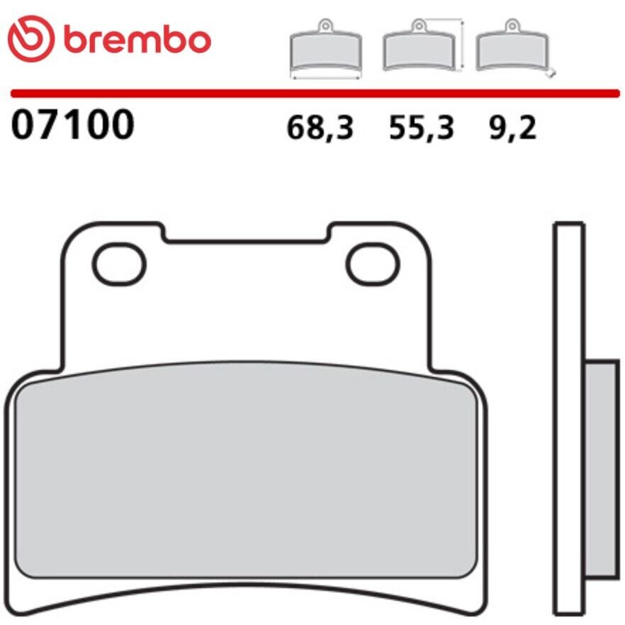 Pastiglie Freno Moto Carbon Ceramic Anteriori Brembo CC 7100 Per KYMCO Xciting S (E5) (2021); Xciting I ABS (2015-2020) e altri modelli