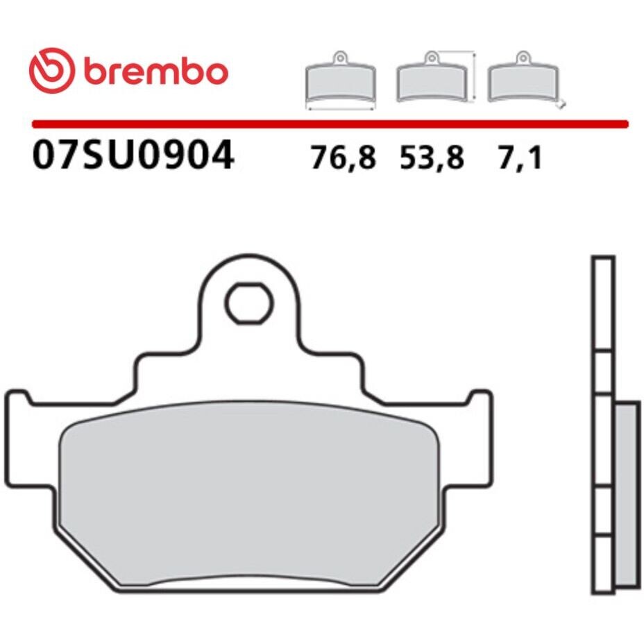 Pastiglie Freno Moto Carbon Ceramic Brembo CC 07SU0904 Per SUZUKI GZ Marauder 125 (1998-2011); VL Intruder 125 (1999-2008) e altri modelli