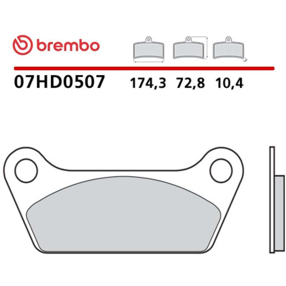 Pastiglie Freno Moto Carbon Ceramic Posteriori Brembo CC 07HD0507 Per HARLEY DAVIDSON Fltc Tour Glide Classic (1984-1985); Flhtc Electra Glide Classic (1984-1985) e altri modelli