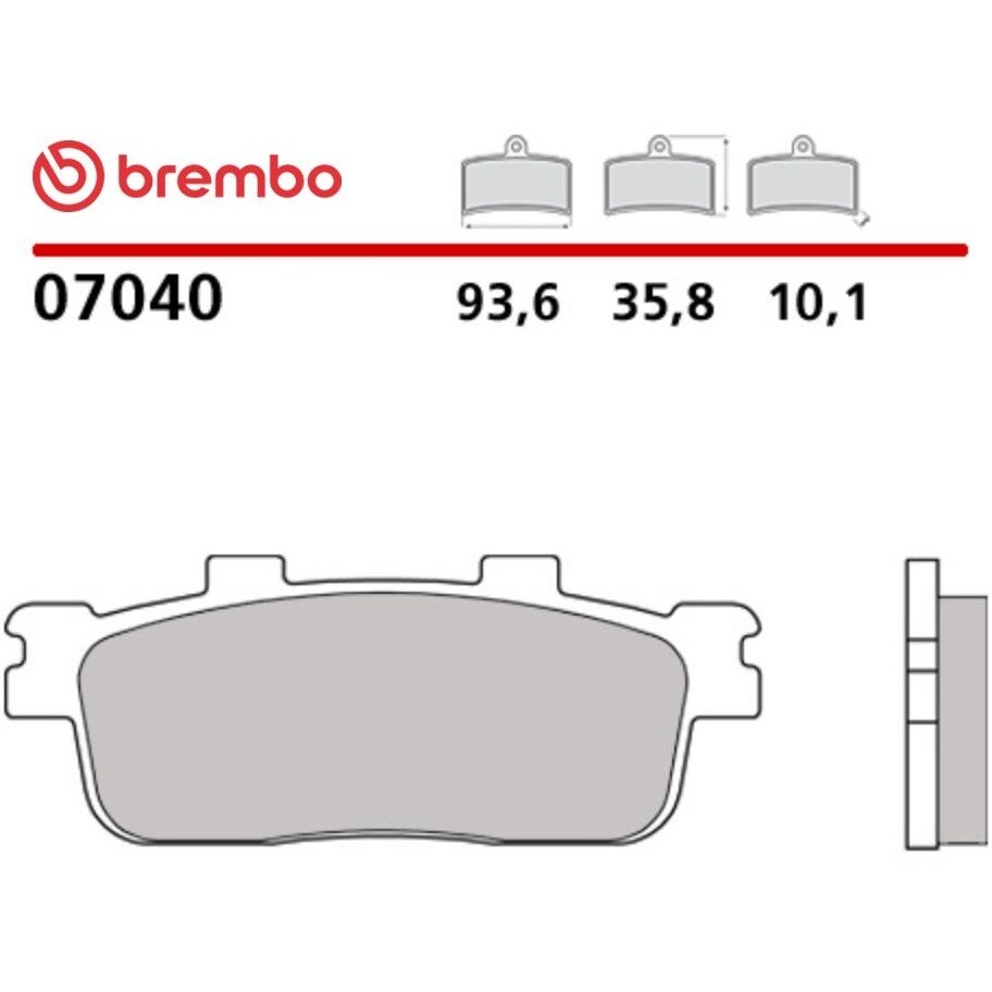 Pastiglie Freno Moto Carbon Ceramic Posteriori Brembo CC 7040