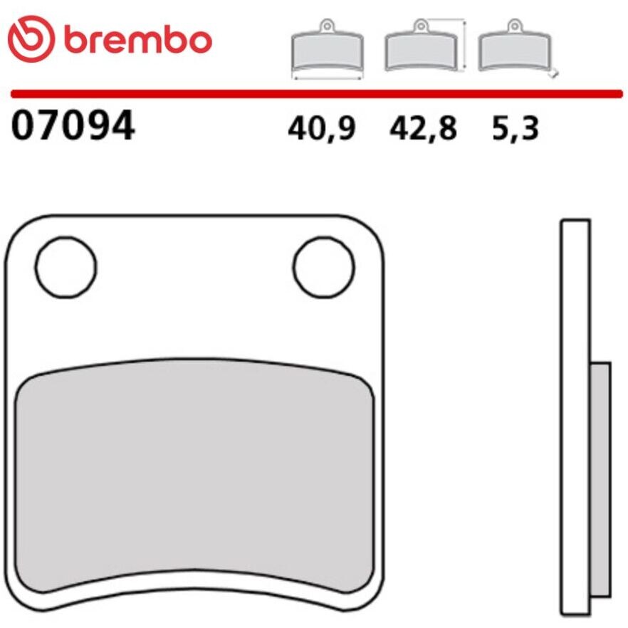 Pastiglie Freno Moto Carbon Ceramic Posteriori Brembo CC 7094