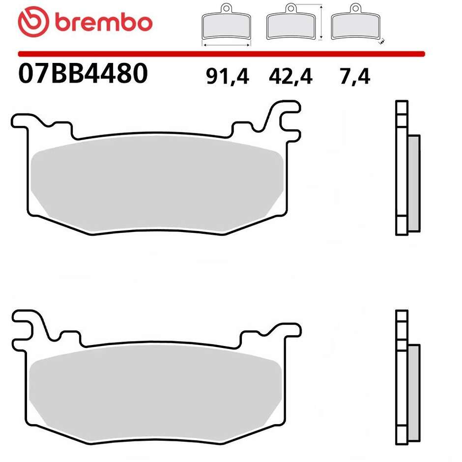 Pastiglie Freno Moto Originali Genuine Anteriori Brembo GENUINE 07BB4480 Per APRILIA RSV4 (E5+) (2025-2026); DUCATI Panigale V4 (2025-2026) e altri modelli