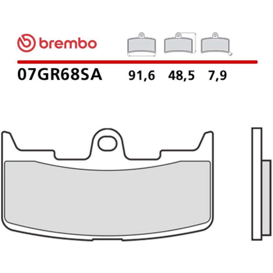 Pastiglie Freno Moto Sinterizzate Anteriori Brembo SA 07GR68SA Per BUELL XB9 SX Lightning City X (2005-2010); XB12 X Ulysses (2006-2010) e altri modelli