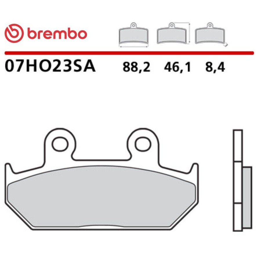 Pastiglie Freno Moto Sinterizzate Anteriori Brembo SA 07HO23SA Per HONDA NX Dominator (1993-1996); NV C Steed (1988-1995) e altri modelli