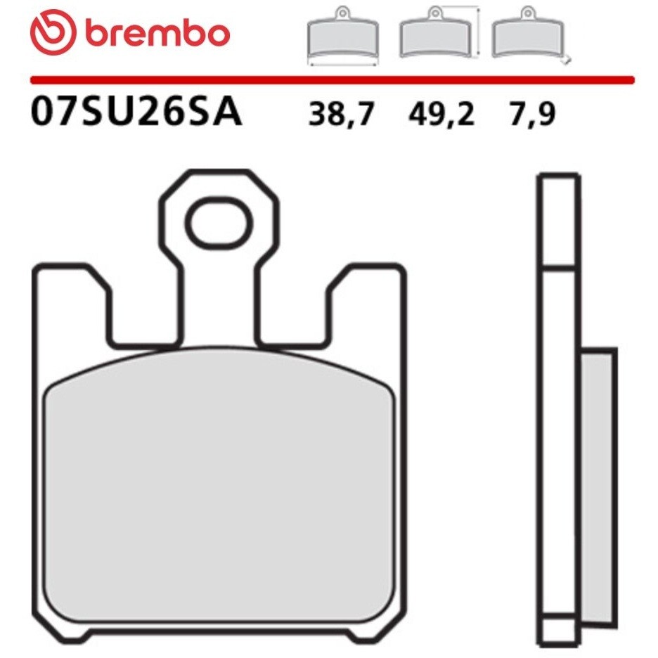 Pastiglie Freno Moto Sinterizzate Anteriori Brembo SA 07SU26SA Per KAWASAKI VN Mean Streak (2004-2008); ZX-6RR 600 (2003-2007) e altri modelli