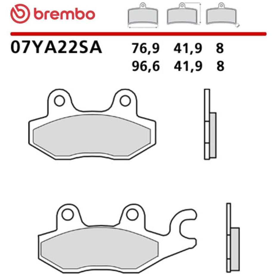 Pastiglie Freno Moto Sinterizzate Anteriori Brembo SA 07YA22SA